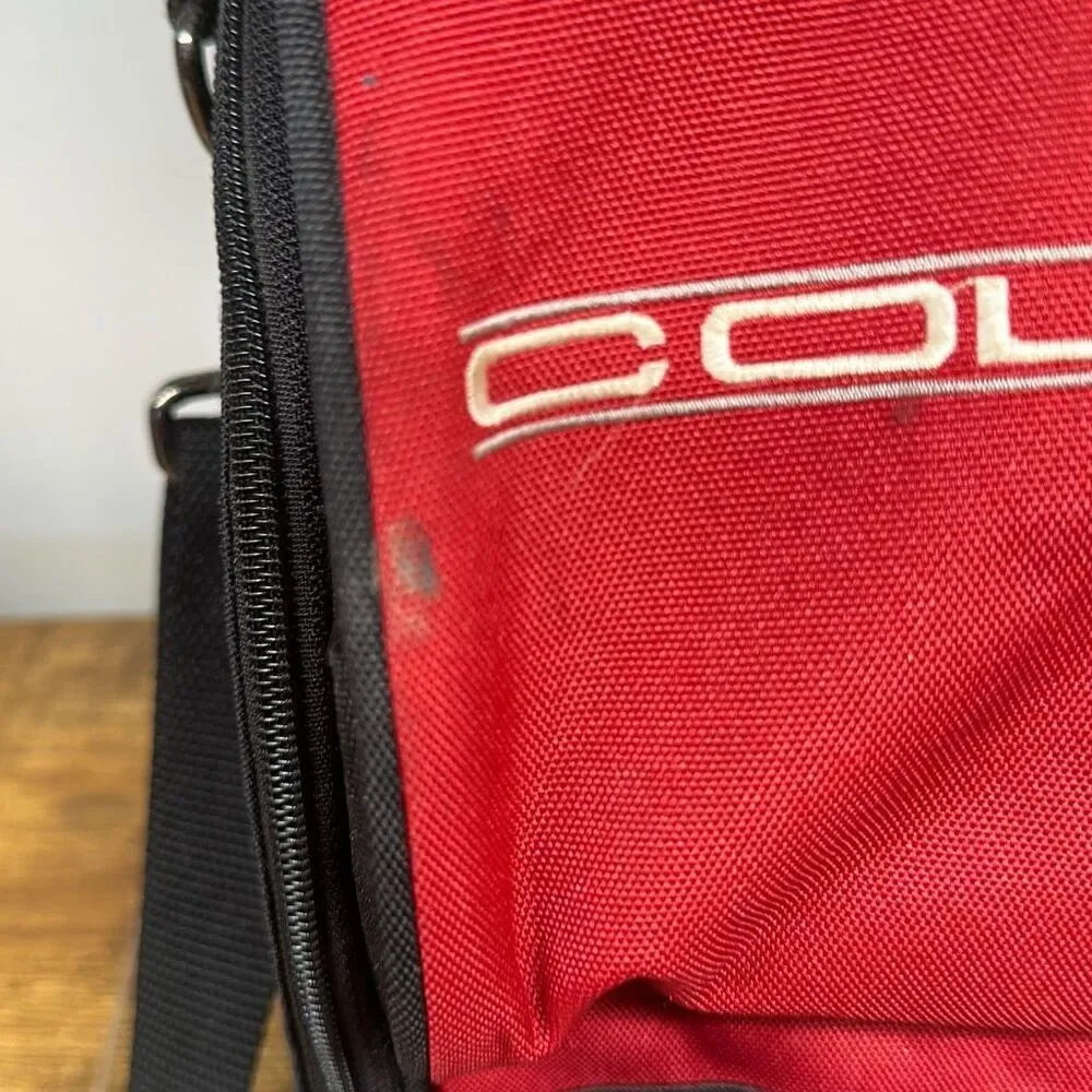 Columbia 300 Bowling‎ Bag Single Ball Shoulder Strap Red Zip Compartments